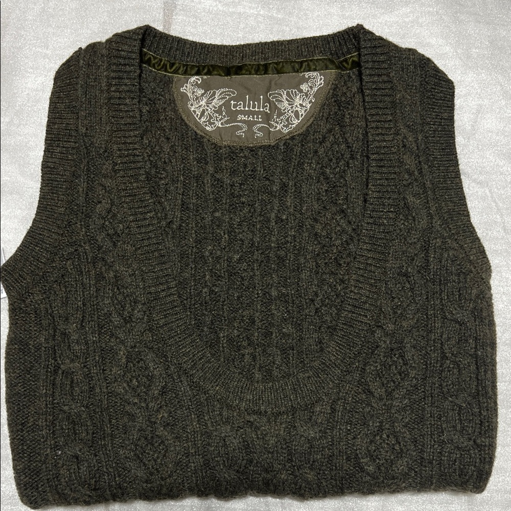 Talula Charcoal Cable Knit vest